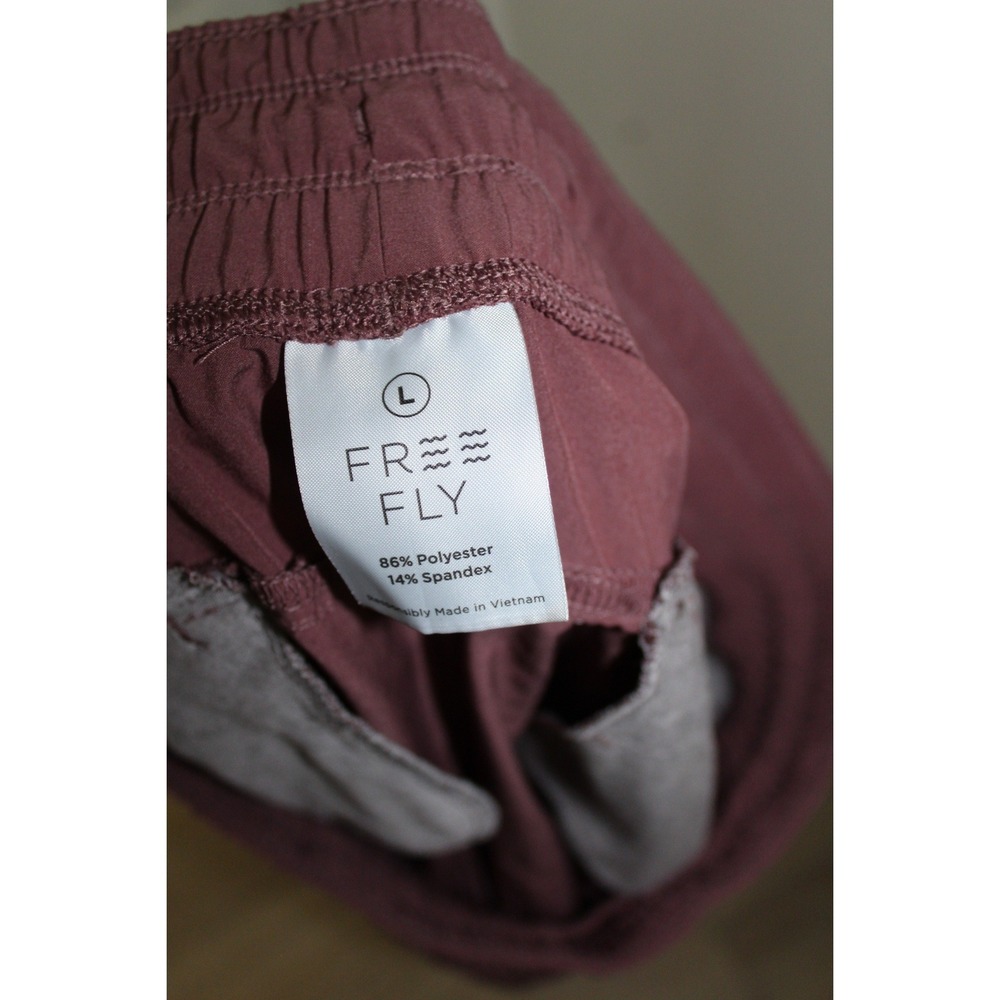 Free Fly Women's Pull On Athletic Shorts Mahogany Plum Size L Smocked Waist Rust - Picture 5 of 9